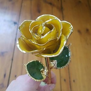 Real Rose preserved in 24 karat gold